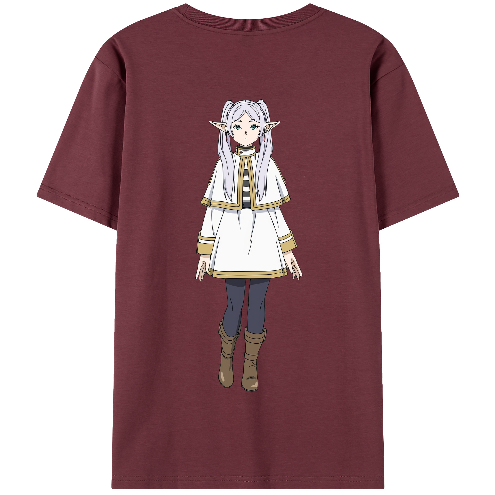 （画像用） 葬送のフリーレン Frieren 綿100％半袖Tシャツ（背面プリント）